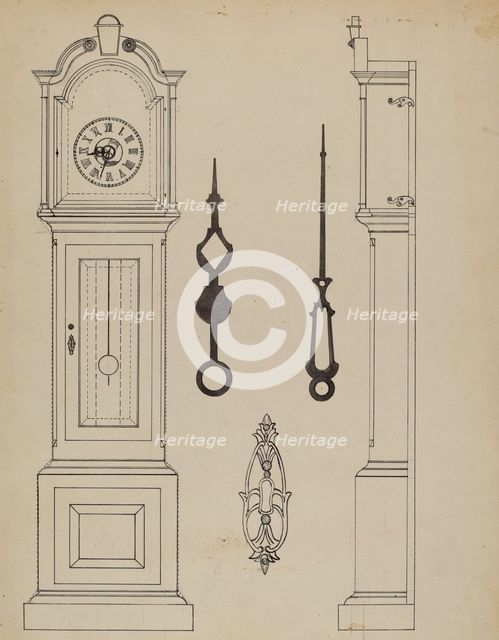 Clock, c. 1938. Creator: Nicholas Gorid.