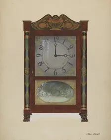 Clock, c. 1938. Creator: Rex F Bush