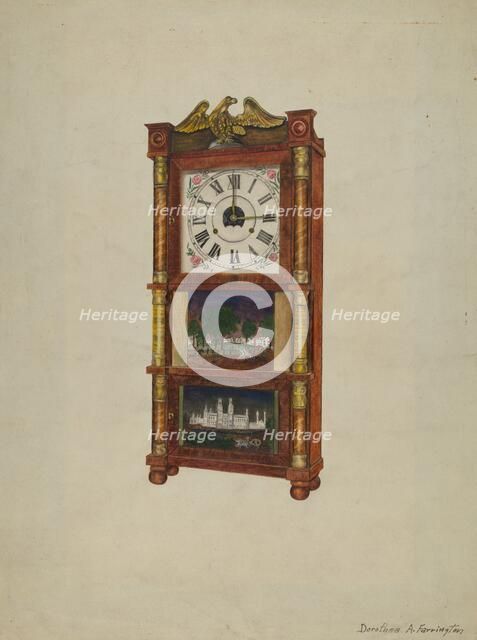 Clock, c. 1939. Creator: Dorothea A. Farrington.