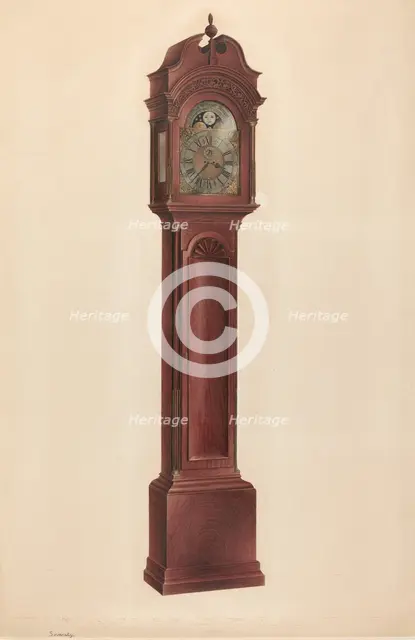 Clock, c. 1939. Creator: Isidore Sovensky.