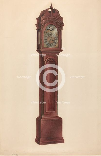 Clock, c. 1939. Creator: Isidore Sovensky.
