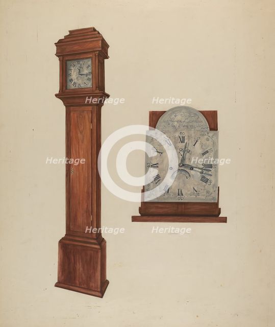 Clock, c. 1939. Creator: Leonard Battee.