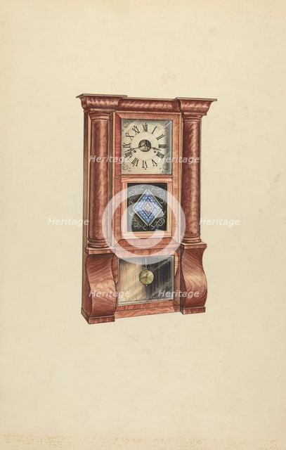 Clock, c. 1953. Creator: Lawrence Phillips.