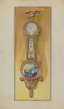 Clock, Girandole, c. 1936. Creator: George Loughridge