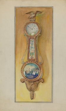 Clock, Girandole, c. 1936. Creator: George Loughridge