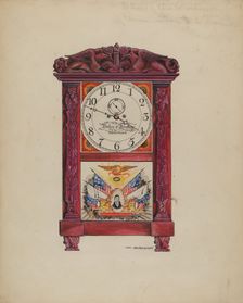 Clock, Eight Day, c. 1936. Creator: Walter W. Jennings