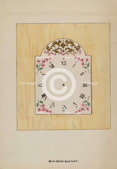 Clock Face, c. 1936. Creator: Ann Gene Buckley.