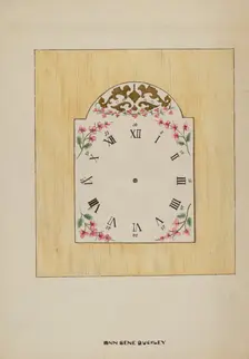 Clock Face, c. 1936. Creator: Ann Gene Buckley