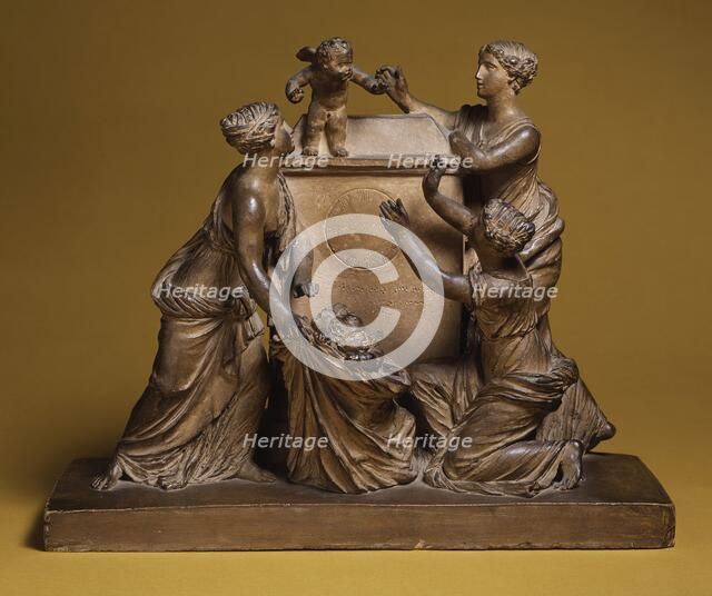 Clock Model with the Selling of Cupids, 1802. Creator: Circle of Claude Michel.