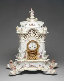 Clock, Meissen, 1727/30. Creator: Meissen Porcelain