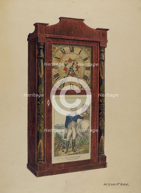 Clock, probably 1937. Creator: Paul Ward.