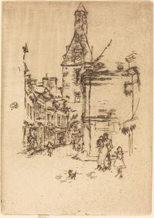 Clock-Tower, Amboise, 1888. Creator: James Abbott McNeill Whistler