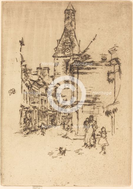 Clock-Tower, Amboise, 1888. Creator: James Abbott McNeill Whistler.