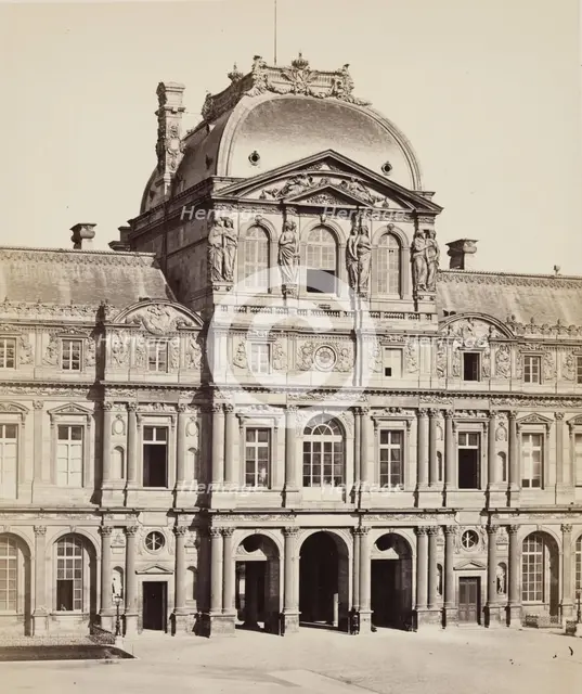 Clock Tower, the Louvre, Paris, between 1860 and 1870. Creator: Edouard Baldus.