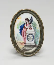 Cloak Pin (Knob or Tieback), South Staffordshire, c. 1775. Creator: Staffordshire Potteries