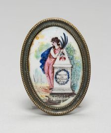 Cloak Pin (Knob or Tieback), South Staffordshire, c. 1775. Creator: Staffordshire Potteries