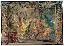 Clodius Disguised as a Woman from The Story of Caesar and Cleopatra, Flanders, c. 1680. Creator: Gerard Peemans