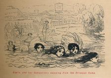 Cloelia and her Companions escaping from the Etruscan Camp 1852. Artist: John Leech