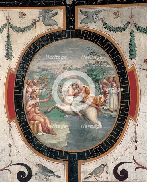 Cloelia Passing the Tiber, Mid of 16th cen.. Artist: Gherardi, Cristofano (1508-1556)