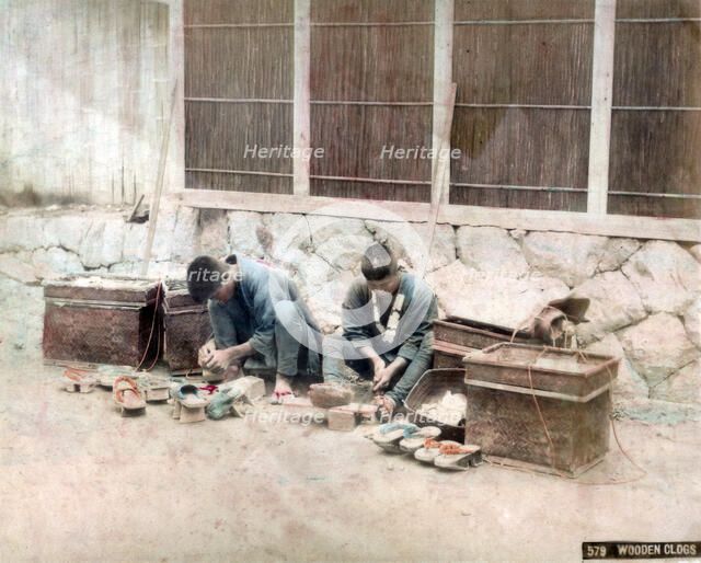 Clog makers, Japan. Artist: Unknown