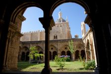 Cloister and garden, Old Cathedral of Coimbra, Portugal, 2009. Creator: Samuel Magal