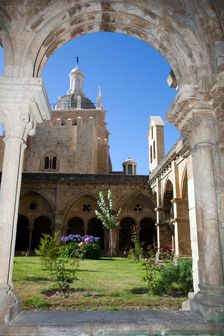 Cloister and garden, Old Cathedral of Coimbra, Portugal, 2009. Creator: Samuel Magal