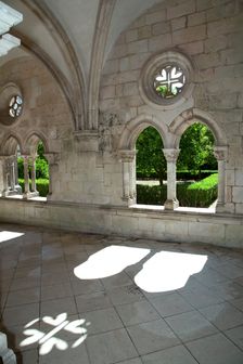 Cloister and view of the courtyard, Monastery of Alcobaca, Alcobaca, Portugal, 2009. Creator: Samuel Magal