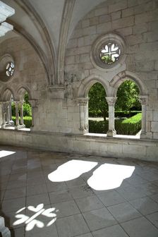 Cloister and view of the courtyard, Monastery of Alcobaca, Alcobaca, Portugal, 2009. Artist: Samuel Magal