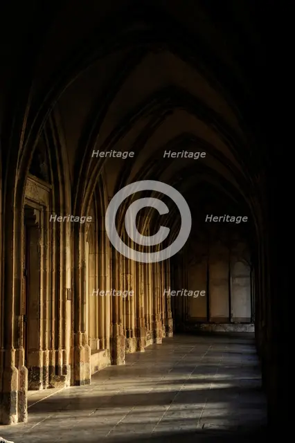 Cloister gallery, St. Martin's Cathedral, Utrecht, Netherlands, 2013.  Creator: LTL.