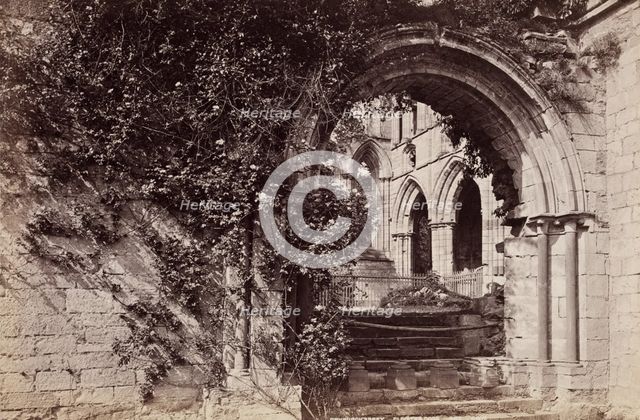 Cloister Door, Dryburgh Abbey, between 1870 and 1880. Creator: George Washington Wilson.