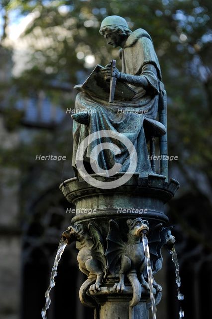 Cloister fountain, St. Martin's Cathedral, Utrecht, Netherlands, 2013.  Creator: LTL.