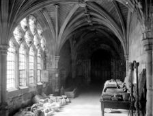 Cloister of Church of St Bartholomew the Great, West Smithfield, London, 1915