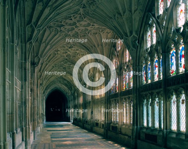 Cloister of Gloucester Cathedral. Creator: Peter Thompson.