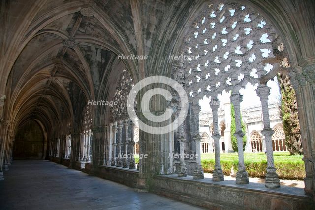 Cloister of King John I, Monastery of Batalha, Batalha, Portugal, 2009.  Creator: Samuel Magal.