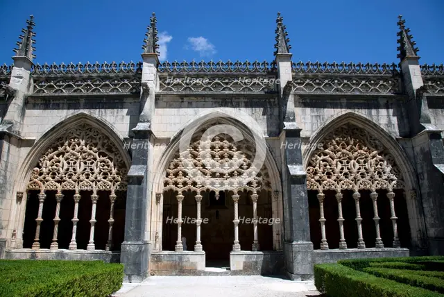 Cloister of King John I, Monastery of Batalha, Batalha, Portugal, 2009.  Creator: Samuel Magal.