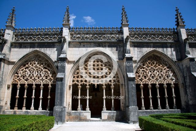 Cloister of King John I, Monastery of Batalha, Batalha, Portugal, 2009.  Creator: Samuel Magal.