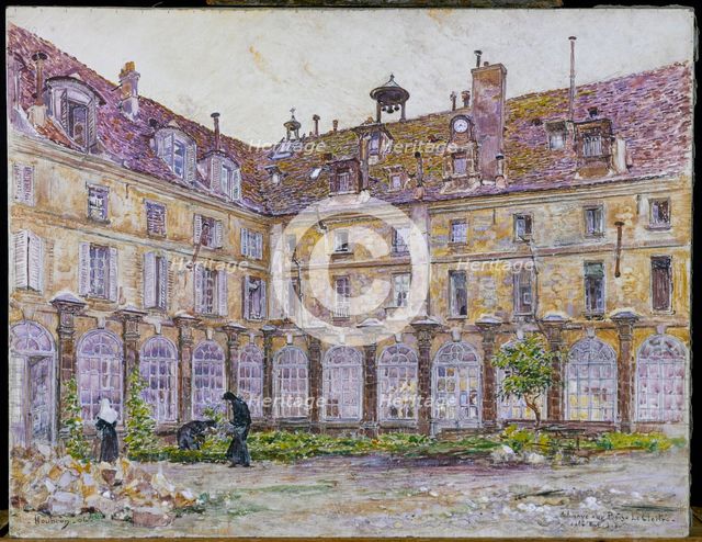 Cloister of the Abbaye-aux-Bois, rue de Sevres, 1906. Creator: Frederic Houbron.