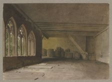 Cloister of the Collegiate Church of St. Peter and Paul in Bad Wimpfen, where wooden..., 1850. Creator: Carl Theodor Reiffenstein