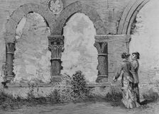 Cloister, Monastery of San Pedro de Cardeña, Castrillo del Val, Burgos province, Spain, 1883. Creator: Isidro Gil