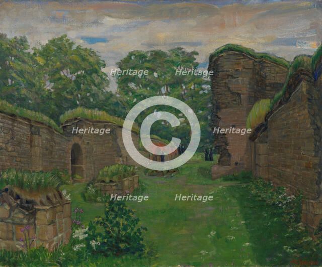 Cloister Ruins at Hovedoya, probably 1926. Creator: Anders C Svarstad.