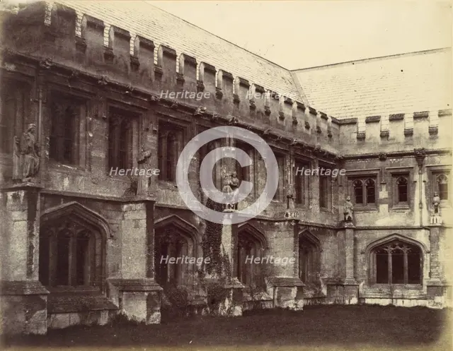 Cloisters, Magdalen, 1859. Creator: Alfred Capel-Cure.