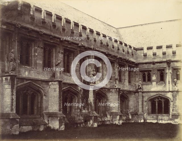 Cloisters, Magdalen, 1859. Creator: Alfred Capel-Cure.