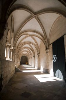 Cloisters, Monastery of Alcobaca, Alcobaca, Portugal, 2009. Creator: Samuel Magal