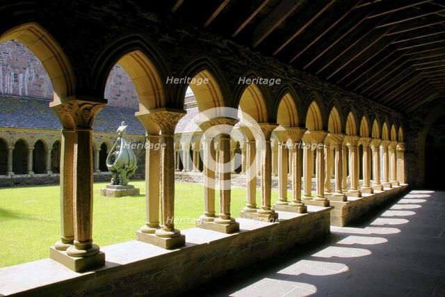 Cloisters of Iona Abbey, Argyll and Bute, Scotland.