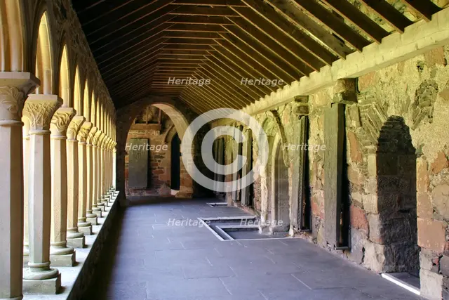 Cloisters of Iona Abbey, Argyll and Bute, Scotland. Creator: Peter Thompson.