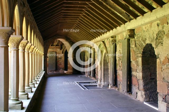 Cloisters of Iona Abbey, Argyll and Bute, Scotland. Creator: Peter Thompson.