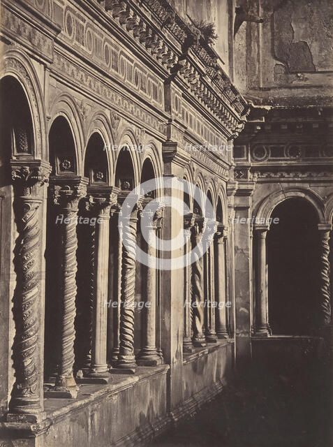 Cloisters of St. Paul's, the Basilica, Outside the Walls of Rome, by 1858. Creator: Robert MacPherson.
