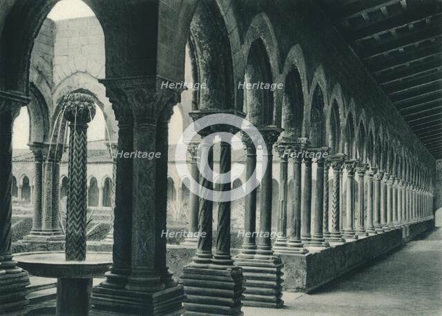 Cloisters of the Benedictine Monastery, Monreale, Sicily, Italy, 1927. Artist: Eugen Poppel.
