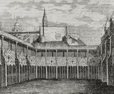 Cloisters of the Cathedral of Pamplona, 13th-14th centuries, Navarre, Spain, 1852. Creator: Ildefonso Cibera