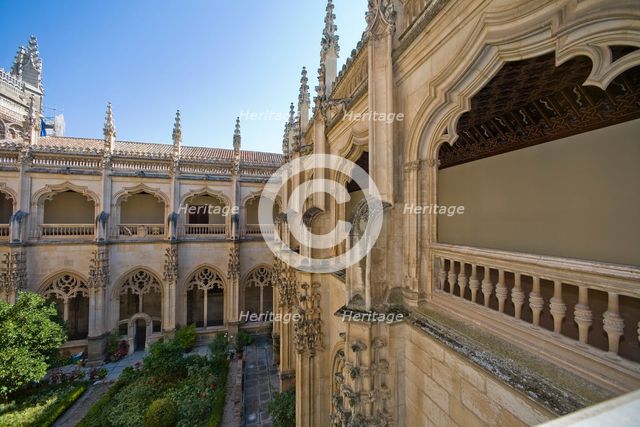 Cloisters and garden, Monastery of San Juan de los Reyes, Toledo, Spain, 2007. Creator: Samuel Magal.